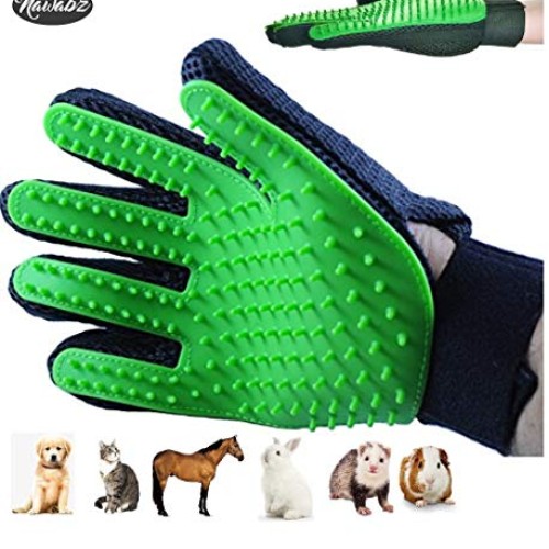Pet Grooming Glove Kit, Gentle Deshedding Brush Gloves for Dogs &...