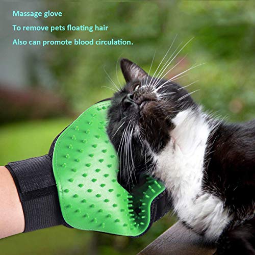 Pet Grooming Glove Kit, Gentle Deshedding Brush Gloves for Dogs &...