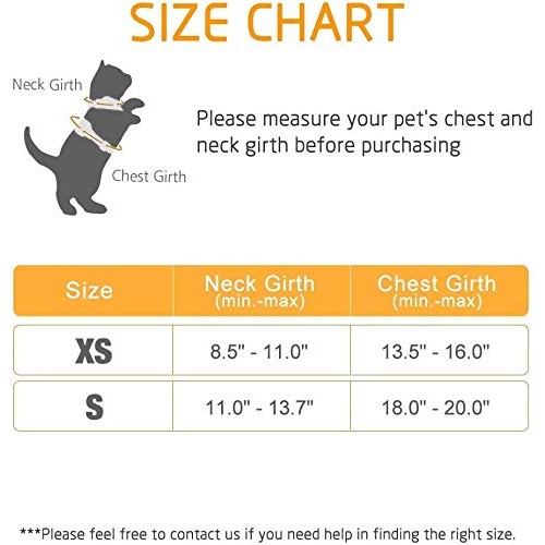 NECALON Cat Harness for Walking，Lightweight Kitten Harness，Esca...