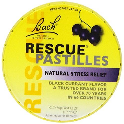 Bach Rescue Remedy Pastilles, Black Currant, 1.7 oz Pack of 4