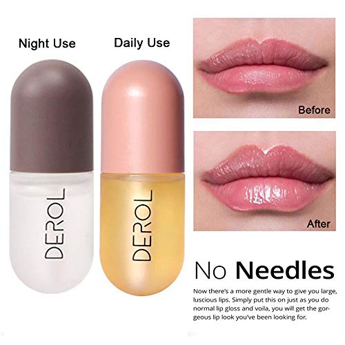 Lip Plumper Set, Natural Lip Plumper and Lip Care Serum,Lip Enhan...