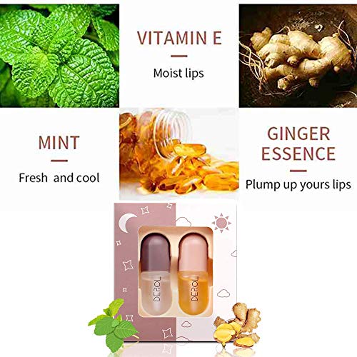 Lip Plumper Set, Natural Lip Plumper and Lip Care Serum,Lip Enhan...