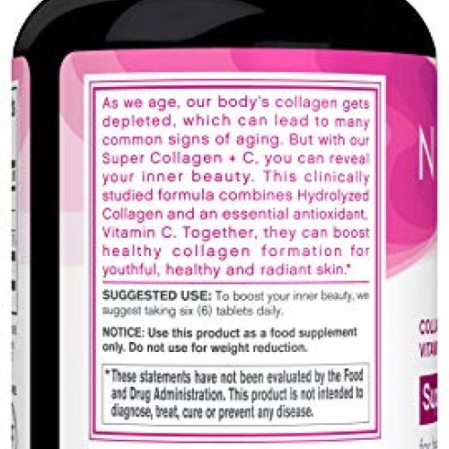 Neocell Super Collagen Type 1 and 3 plus Vitamin C Tablets, 120 C...