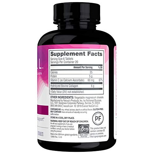 Neocell Super Collagen Type 1 and 3 plus Vitamin C Tablets, 120 C...