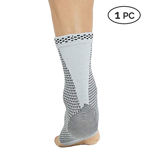 NeoTech Care Ankle Support Brace, Bamboo Fiber, 1 Unit, Gray, Siz...