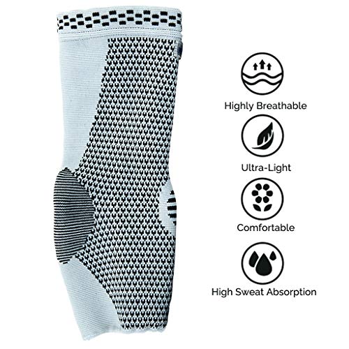 NeoTech Care Ankle Support Brace, Bamboo Fiber, 1 Unit, Gray, Siz...