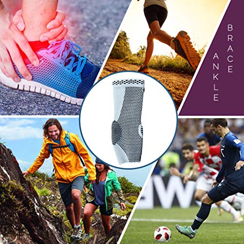 NeoTech Care Ankle Support Brace, Bamboo Fiber, 1 Unit, Gray, Siz...