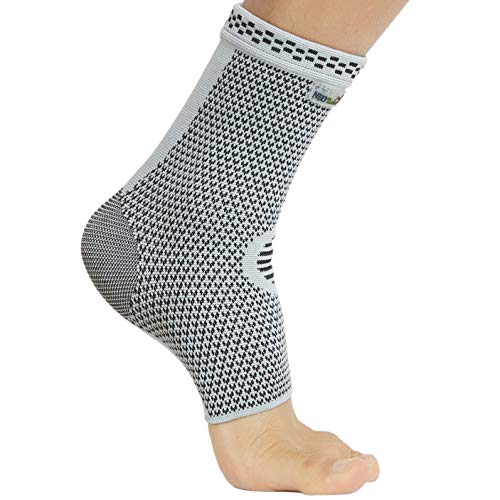 NeoTech Care Ankle Support Brace, Bamboo Fiber, 1 Unit, Gray, Siz...