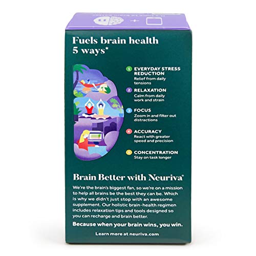 Nootropic Brain Support Supplement - NEURIVA De-Stress Capsules ...