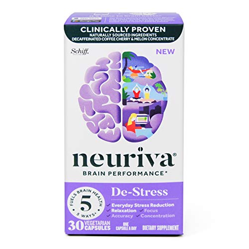 Nootropic Brain Support Supplement - NEURIVA De-Stress Capsules ...