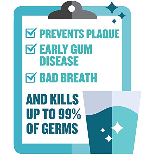 Listerine Cool Mint Antiseptic Mouthwash for Bad Breath, Plaque a...