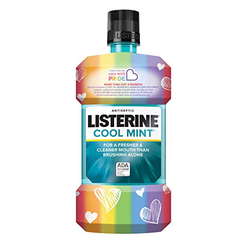 Listerine Cool Mint Antiseptic Mouthwash for Bad Breath, Plaque a...