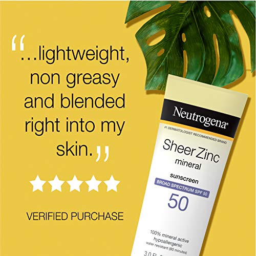 Neutrogena Sheer Zinc Oxide Dry-Touch Sunscreen Lotion with Broad...