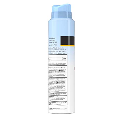 Neutrogena Ultra Sheer Spf#30 Body Mist Full Reach Spray 5 Oz 3 ...