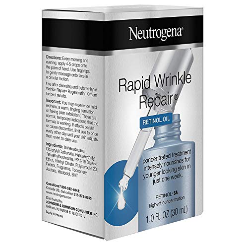 Rapid Wrinkle Repair Face Oil Retinol Serum, 1.0 fl. oz 2 Pack