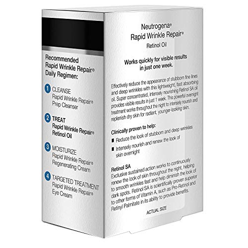 Rapid Wrinkle Repair Face Oil Retinol Serum, 1.0 fl. oz 2 Pack