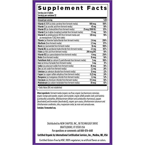 New Chapter Tiny Tabs Multivitamin with Energy Stress and Immune ...