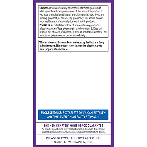 New Chapter Tiny Tabs Multivitamin with Energy Stress and Immune ...