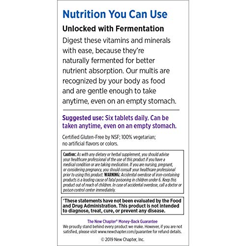 New Chapter Tiny Tabs Multivitamin with Energy Stress and Immune ...