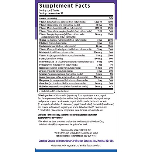 New Chapter Tiny Tabs Multivitamin with Energy Stress and Immune ...