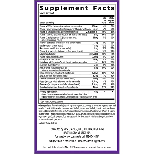 New Chapter Vitamins Prenatal Multivitamin with Methylfolate + Ch...
