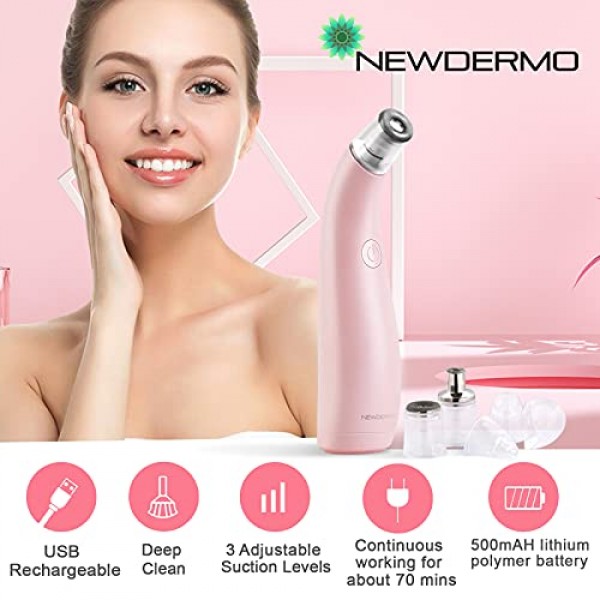NEWDERMO 2-IN-1 Microdermabrasion Machine for Facial, Diamond Mic...