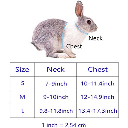 Rabbit Harness Small Pet Leash with Button Adjustable Formal Suit...