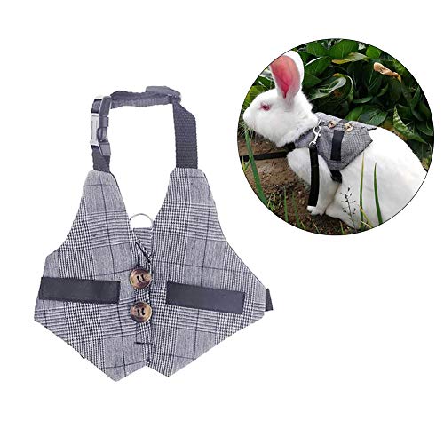Rabbit Harness Small Pet Leash with Button Adjustable Formal Suit...