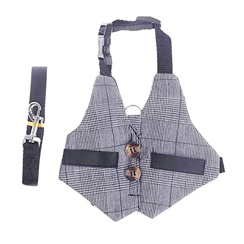 Rabbit Harness Small Pet Leash with Button Adjustable Formal Suit...