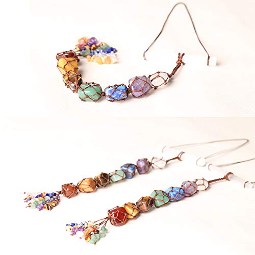 7 Chakra Stones Healing Crystals Hanging Ornament Chakra Tassel C...