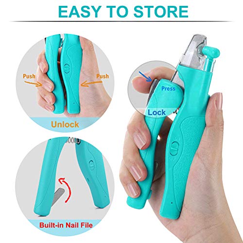 Dog Nail Clippers for Dogs Cats, Pet Nail Trimmer with LED Light ...