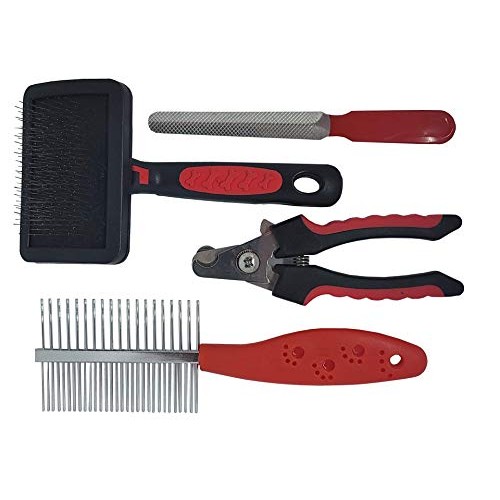 Nitmoi Products Pet Grooming Set Brush Comb Nail File Nail Trimme...