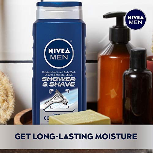 NIVEA Men Active3 3-in-1 Body Wash 16.9 Fluid Ounce Pack of 3