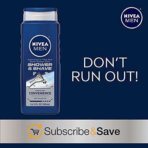 NIVEA Men Active3 3-in-1 Body Wash 16.9 Fluid Ounce Pack of 3