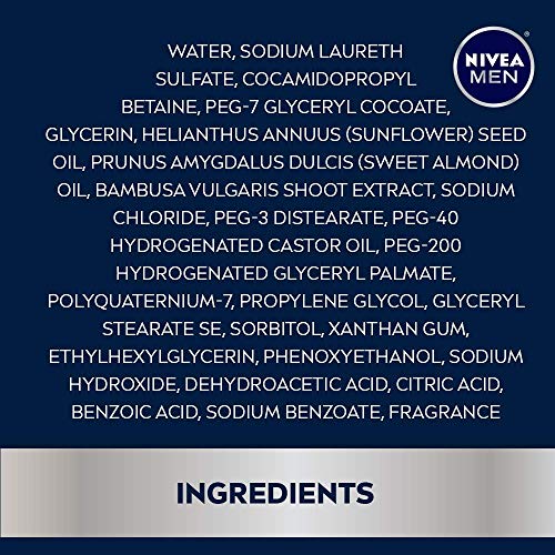 Nivea Men Sensitive 3-in-1 Body Wash, 16.9 Fl Oz Pack of 3