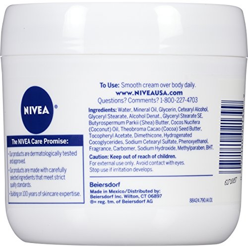 NIVEA Cocoa Butter Body Cream - 48 Hour Moisture For Dry Skin To ...