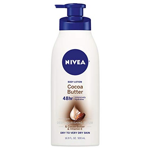 NIVEA Cocoa Butter Body Lotion with Deep Nourishing Serum, 16.9 F...