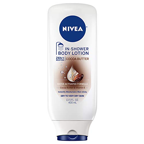 NIVEA Cocoa Butter In-Shower Body Lotion - Non-Sticky For Dry to ...