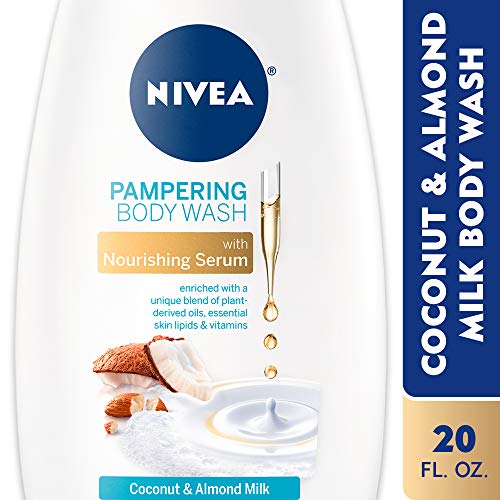 NIVEA Coconut and Almond Milk Body Wash with Nourishing Serum, 20...