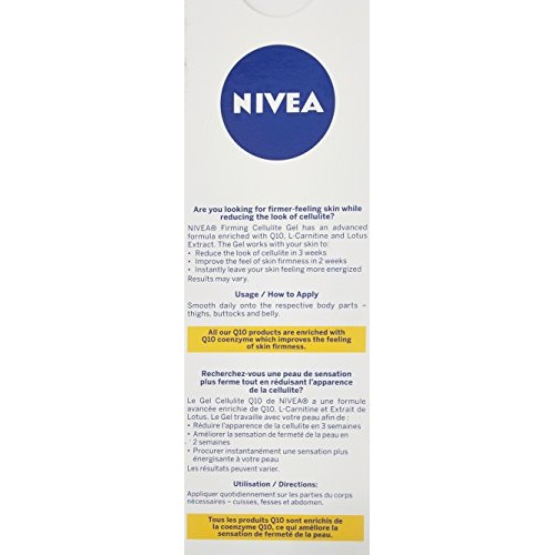 Nivea Firming CELLULITE GEL PLUS Q10 L-Carnitine 200 ml 6.8 fl o...