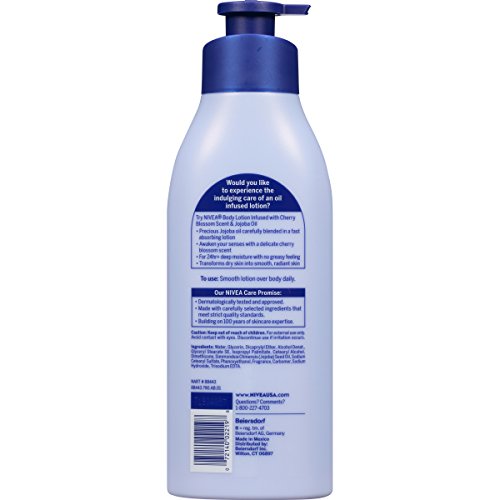 NIVEA Oil Infused Body Lotion Cherry Blossom and Jojoba Oil, 16.9...