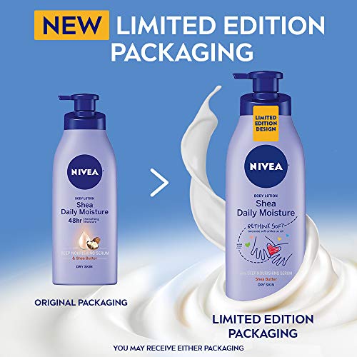 NIVEA Shea Daily Moisture Body Lotion, Dry Skin Lotion with Shea ...