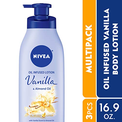 NIVEA Vanilla and Almond Oil Infused Body Lotion, 50.7 Fl Oz, Pac...