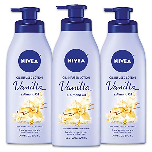 NIVEA Vanilla and Almond Oil Infused Body Lotion, 50.7 Fl Oz, Pac...