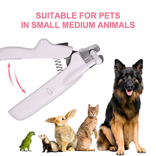 NMNM Dog Cat Nail Clippers and Trimmers with LED Light Safety Gua...