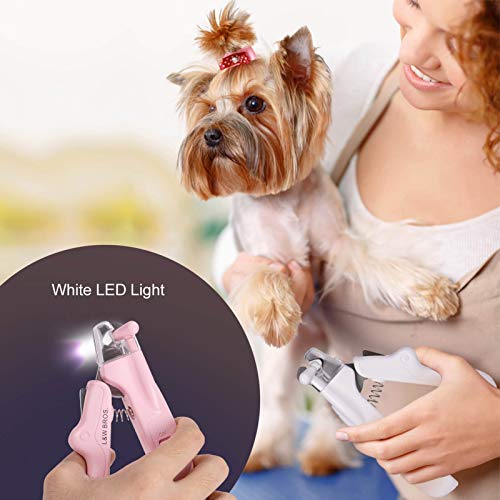 NMNM Dog Cat Nail Clippers and Trimmers with LED Light Safety Gua...
