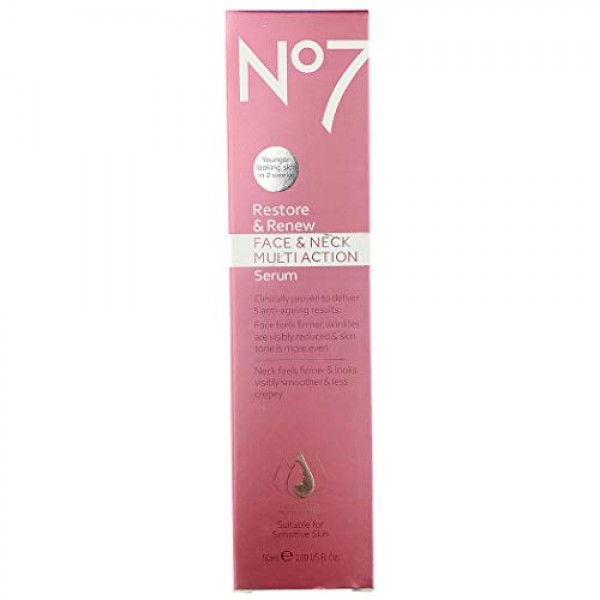 No7 Restore & Renew Face And Neck Multi Action Serum ...