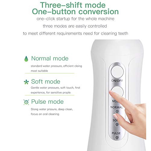 Water Flosser Cordless Water Pick Teeth Cleaner, Portable Dental ...