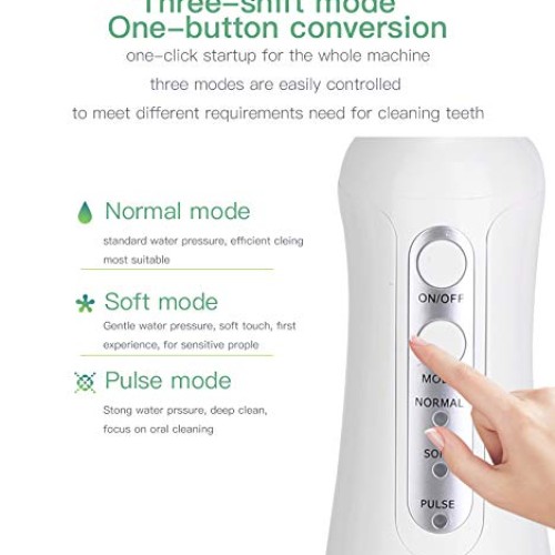 Water Flosser Cordless Water Pick Teeth Cleaner, Portable Dental ...