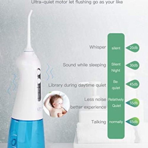 Water Flosser Cordless Water Pick Teeth Cleaner, Portable Dental ...